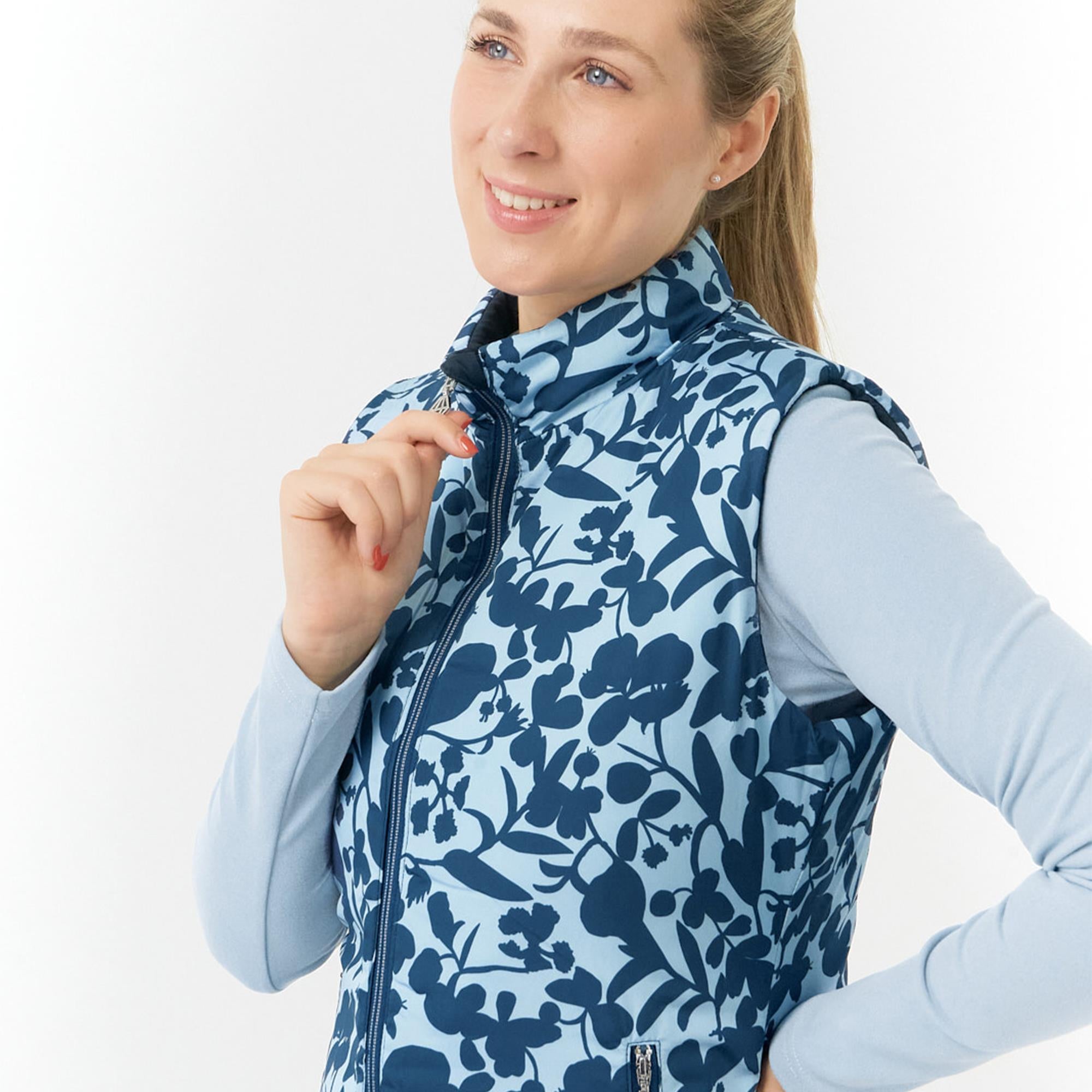 Pure Golf Eve Reversible Ladies Golf Gilet Midnight Rose